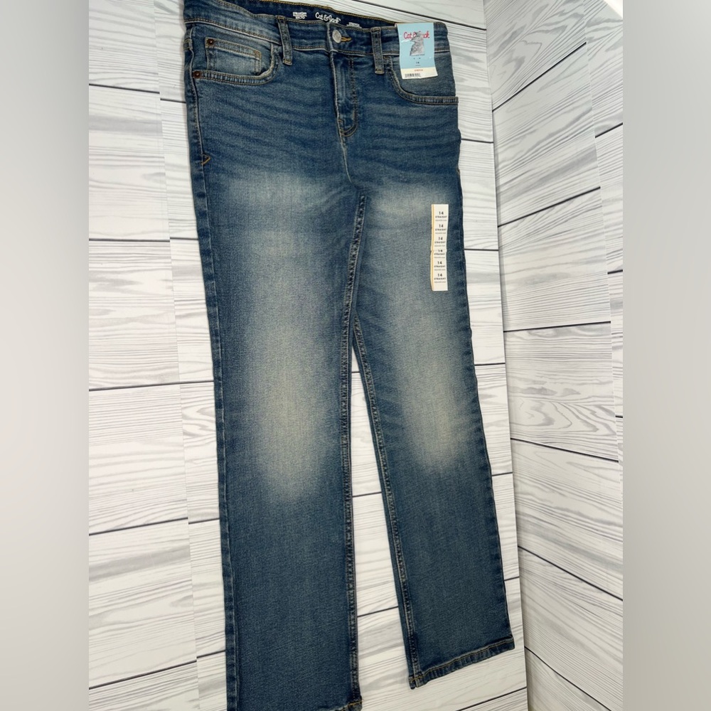 Boys' Straight Fit Stretch Jeans - Cat & Jack - Picture 8 of 10